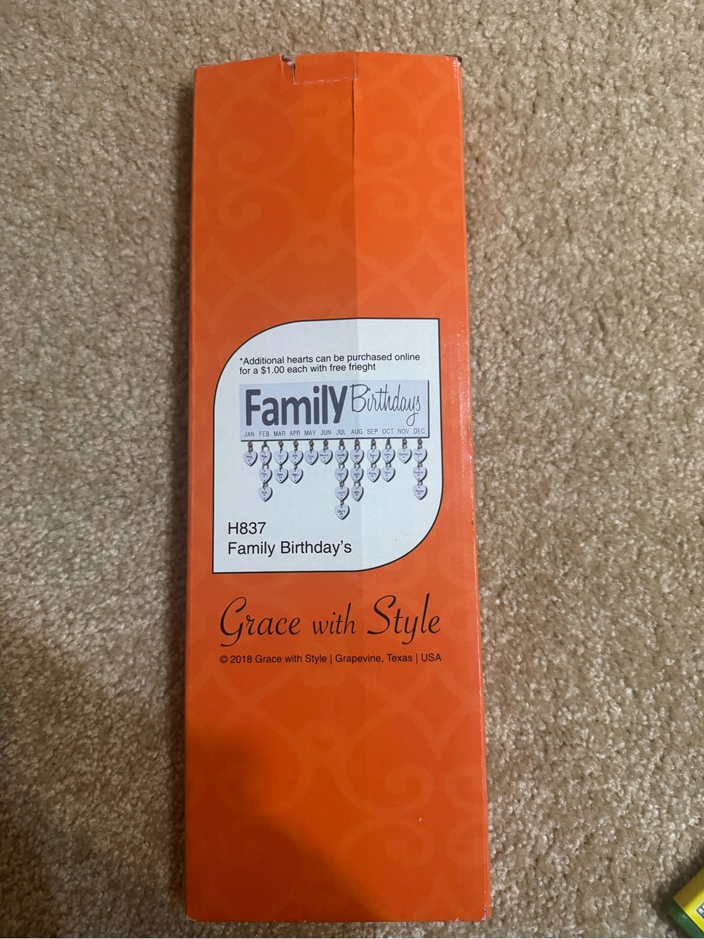 Family Birthday's Orange Hanging Banner